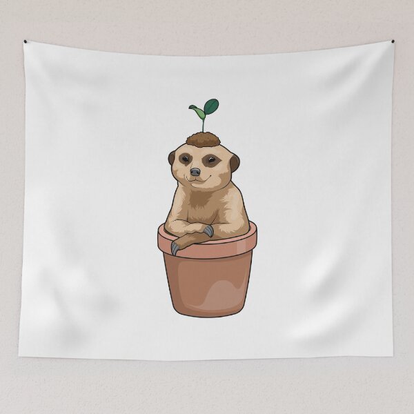 Item preview, Meerkat Flower pot Plant designed and sold by Snabdesign84.