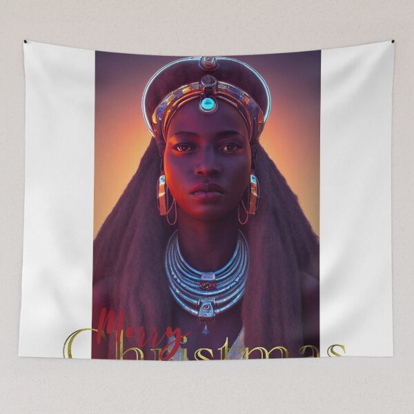 Item preview, Merry Christmas African Angel  designed and sold by SurrealeyeSEA.