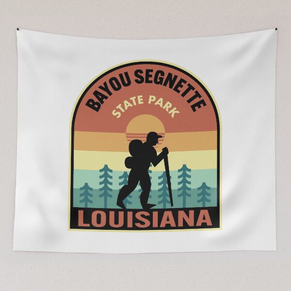 Item preview, Bayou Segnette State Park Louisiana Retro Hiking designed and sold by HalpinDesign.