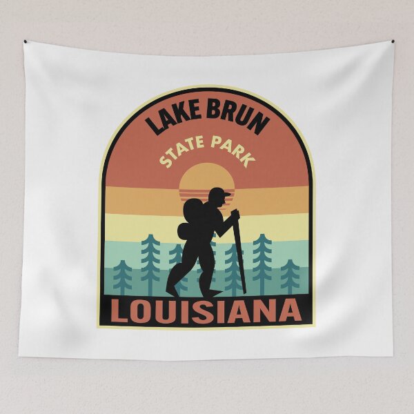 Item preview, Lake Brun State Park Louisiana Retro Hiking designed and sold by HalpinDesign.