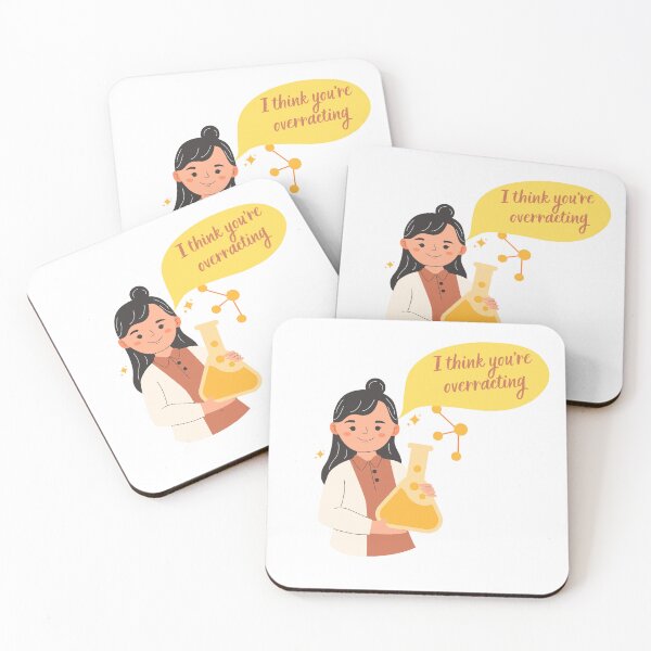 Item preview, Cute I think you're overracting Sticker designed and sold by TheCreativeFab.