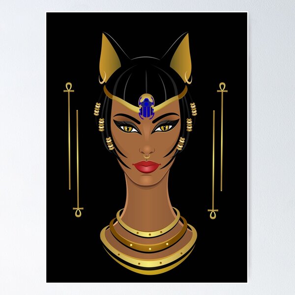 Bastet Human Version' Poster, picture, metal print, paint by Nayara  Guimarães