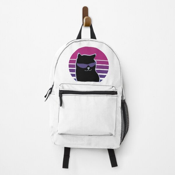Item preview, Black Cat Awarness - Purple Retro Sunset Cute Black Cat designed and sold by Gummy Bear Gift Shop.