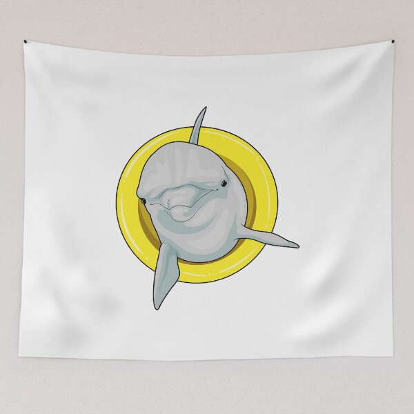 Item preview, Dolphin Swimming Lifebuoy designed and sold by Snabdesign84.