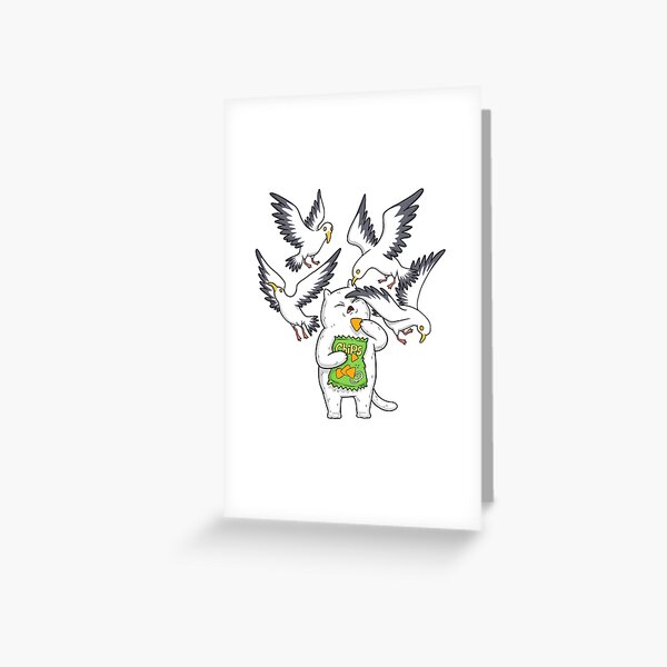 chips and seagulls Greeting Card