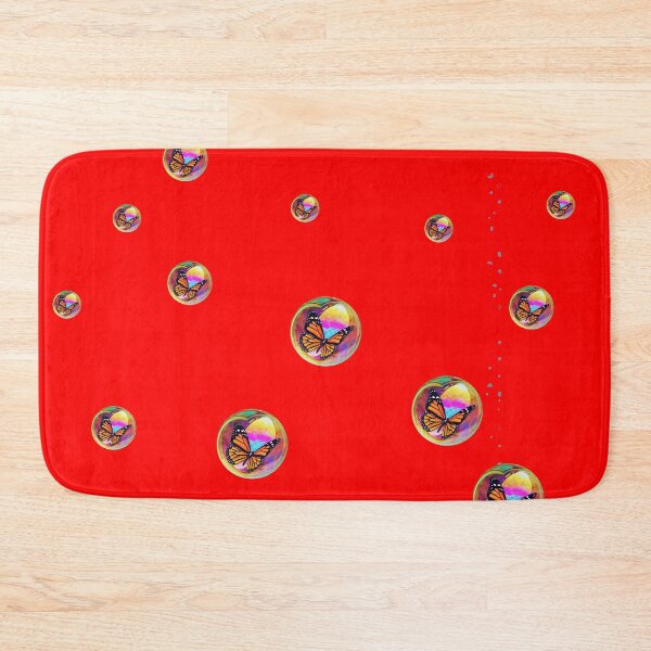 Item preview, MONARCH BUTTERFLIES  GOLD SOAP BUBBLES RED ART   designed and sold by sharlesart.