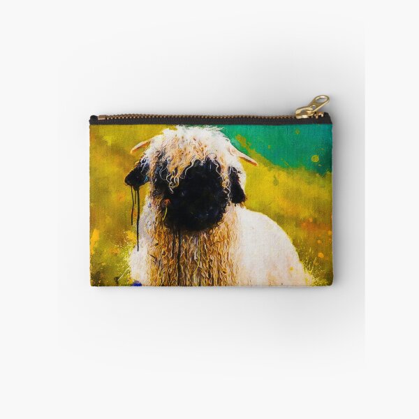 Item preview, Swiss Valais Blacknose Sheep, Fluffy  Valais Blacknose Sheep Art, Cute Swiss Sheep Farm Animal Portrait, Adorable Swiss Valais Blacknose Sheep  designed and sold by Paintcorner.