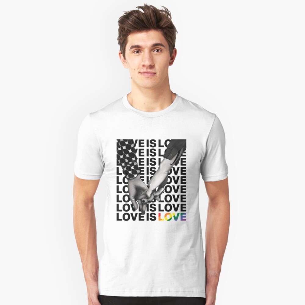 T-shirt ajusté « L'AMOUR C'EST L'AMOUR» 