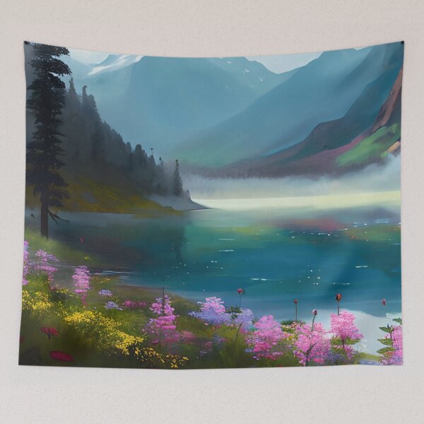 Item preview, Serene Lake Between Mountains designed and sold by john-ess.
