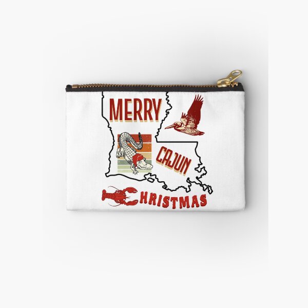 Item preview, Merry Cajun Christmas Louisiana Alligator Pelican Crawfish designed and sold by artfulnotebook.