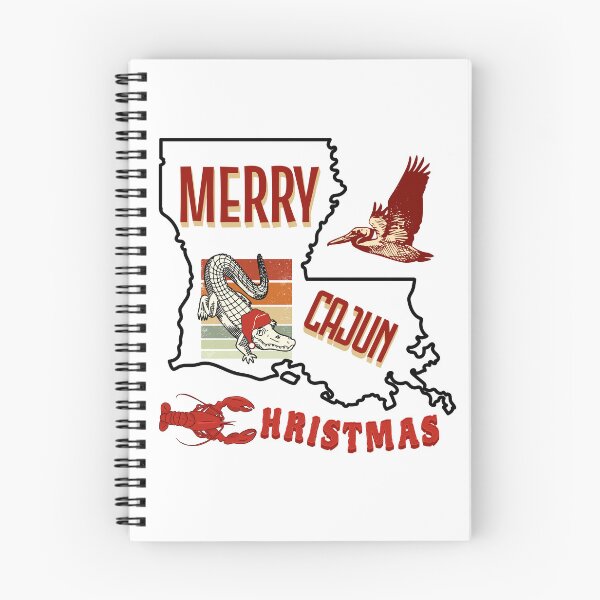 Item preview, Merry Cajun Christmas Louisiana Alligator Pelican Crawfish designed and sold by artfulnotebook.
