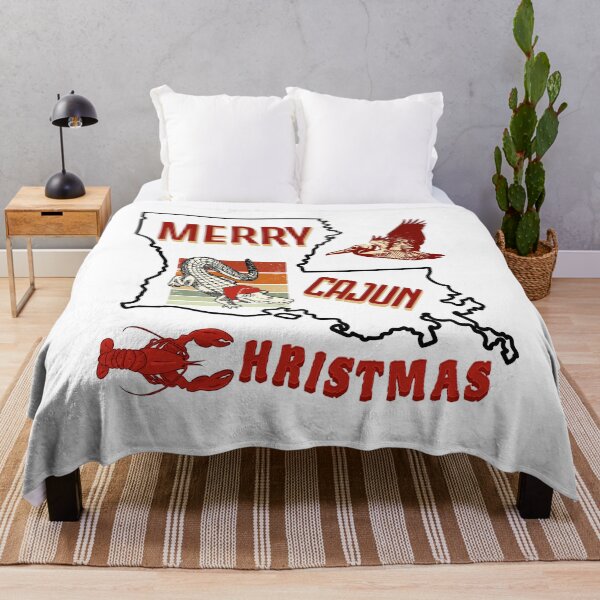 Item preview, Merry Cajun Christmas Louisiana Alligator Pelican Crawfish designed and sold by artfulnotebook.