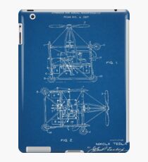 1928 Nikola Tesla Helicopter Pateent Blueprint iPad Case/Skin