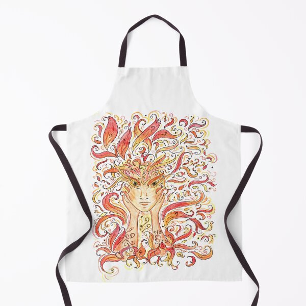 Item preview, Fire Princess - hand-drawn with oil-based pencils designed and sold by tatianagaripova.
