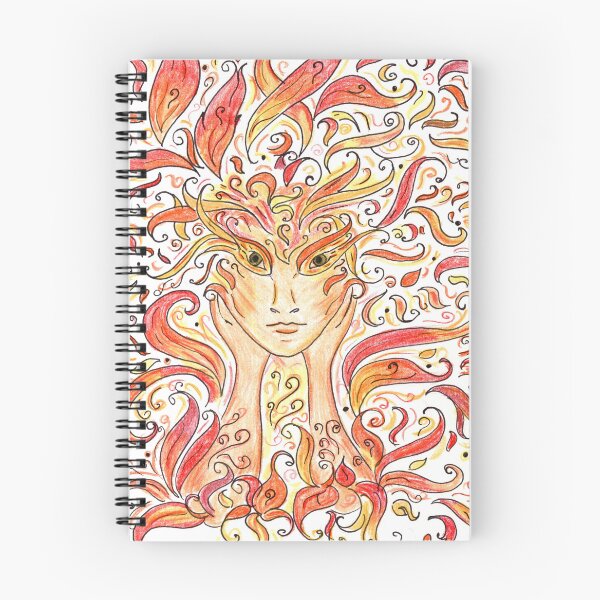 Item preview, Fire Princess - hand-drawn with oil-based pencils designed and sold by tatianagaripova.