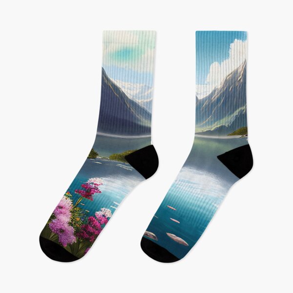 Item preview, Serene River Between Mountains designed and sold by john-ess.