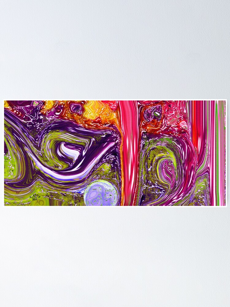 Alternate view of Al Wajid Allah Name Painting Poster