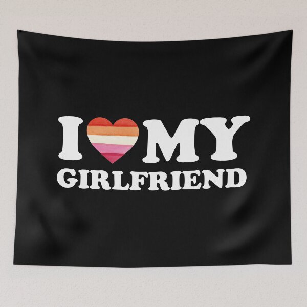 Item preview, I Love My Lesbian Girlfriend LGBTQ Couples designed and sold by Queer Pride Shop.