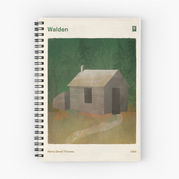 Item preview, Walden - Henry David Thoreau Literary Art for Book Lovers, Readers and Writers designed and sold by RedHillPrints.