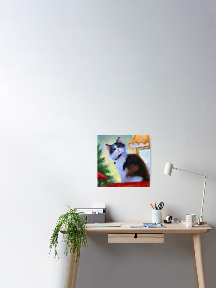 Cat Playing Chess, AI Generated Art Print for Sale by JacobJGuzman