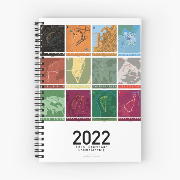 Item preview, IMSA 2022 Season Calendar | Track Map for Poster Wall Art | IMSA Poster designed and sold by MoshoboMakes.