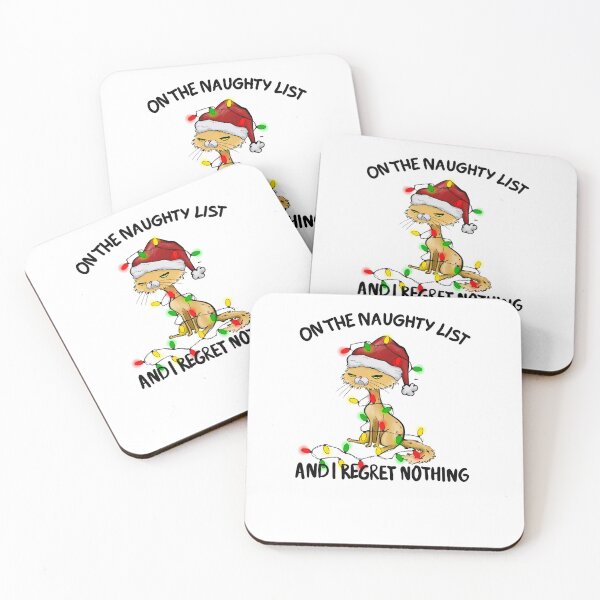 Item preview, On the Naughty List, I Regret Nothing designed and sold by mkzmerch.