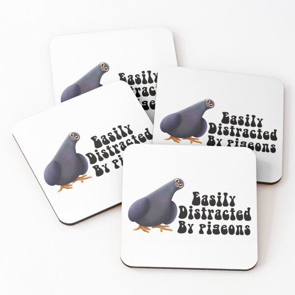 Item preview, Easily Distracted by Pigeons  designed and sold by BlackCatArtBB.
