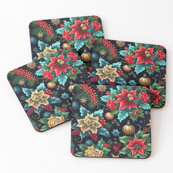 Item preview, Cute christmas flower pattern design for t-shirts designed and sold by XmasPatterns.