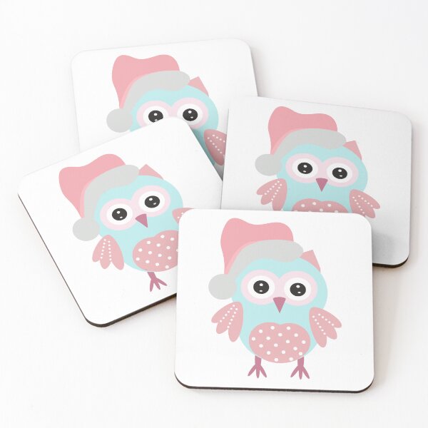 Item preview, VINTAGE PINK CHRISTMAS OWL | CHRISTMAS OWL designed and sold by Festive Feminist.