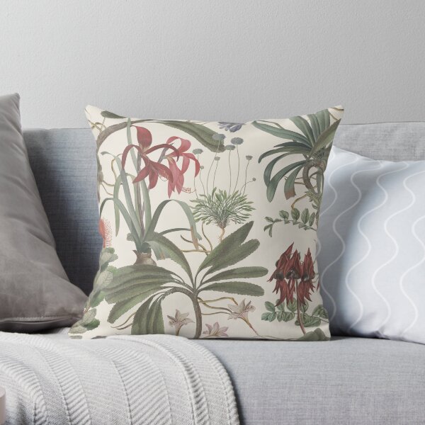 State Library Victoria Botanical Stravaganza Throw Pillow
