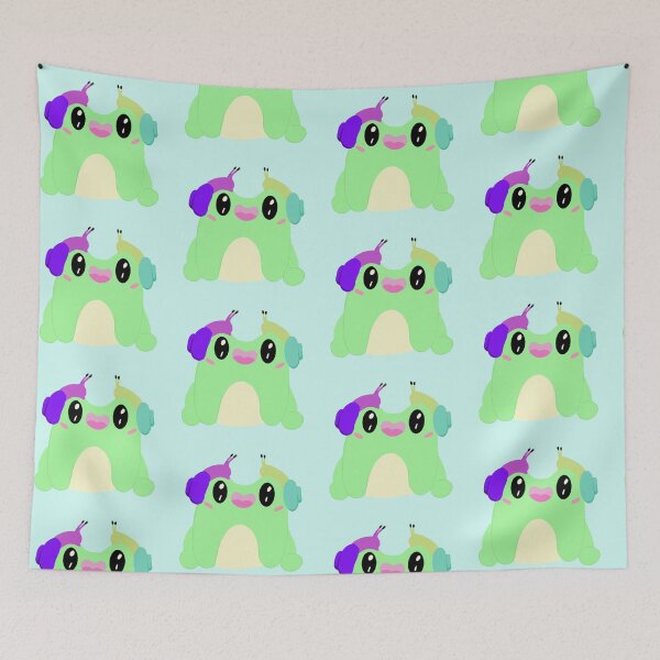 Item preview, Frog with headphones designed and sold by Rachel Tomko.
