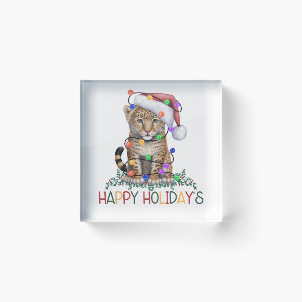 Item preview, Christmas Leopard Cub designed and sold by HappyLifeCreate.