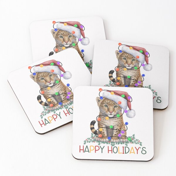 Item preview, Christmas Leopard Cub designed and sold by HappyLifeCreate.