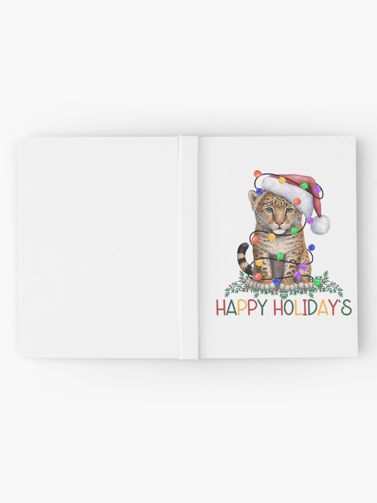 Thumbnail 2 of 3, Journal, Christmas Leopard Cub designed and sold by HappyLifeCreate.