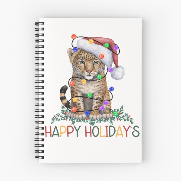 Item preview, Christmas Leopard Cub designed and sold by HappyLifeCreate.