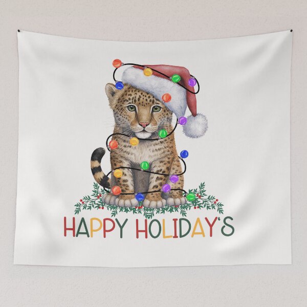 Item preview, Christmas Leopard Cub designed and sold by HappyLifeCreate.