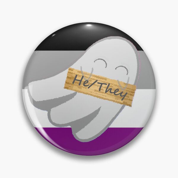 Item preview, He/They Ace Pronoun Ghost designed and sold by Forest-Bird.