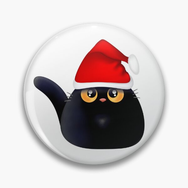 Item preview, Santa Cat designed and sold by BlackCatArtBB.