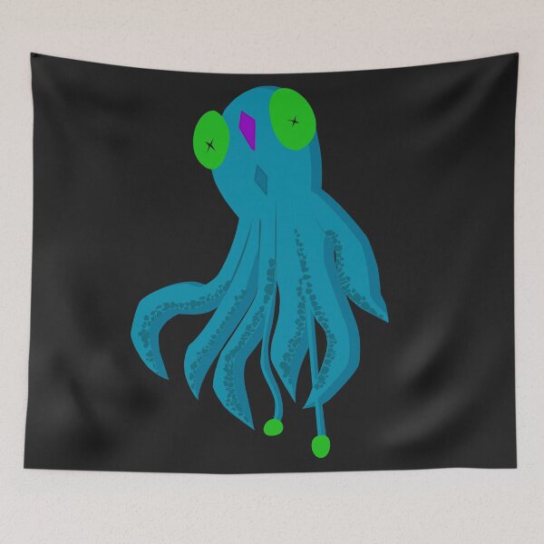 Item preview, Blue Squid With Green Eyes And Purple Diamond designed and sold by mikeymadness.