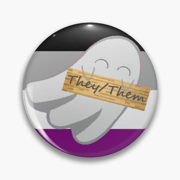 Item preview, They/Them Ace Pronoun Ghost designed and sold by Forest-Bird.