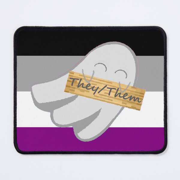 Item preview, They/Them Ace Pronoun Ghost designed and sold by Forest-Bird.