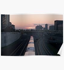GO Train at Sunset Poster