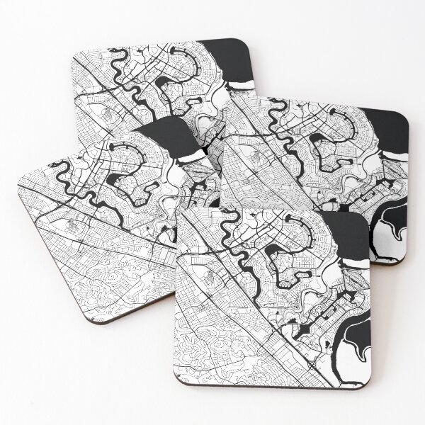 Item preview, Foster City, California Street Map designed and sold by InkistPrints.