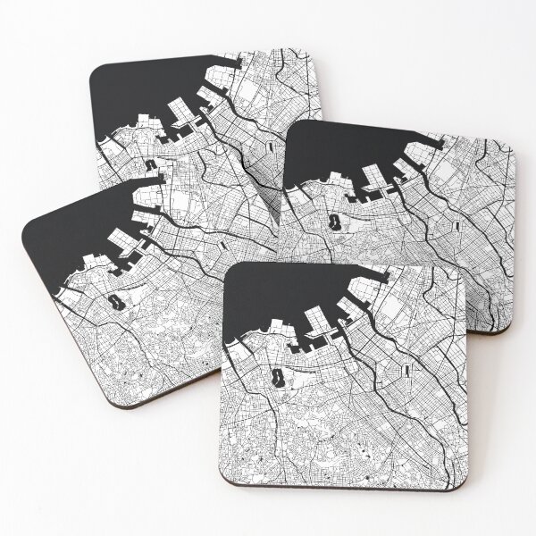 Item preview, Fukuoka, Japan Street Map designed and sold by InkistPrints.
