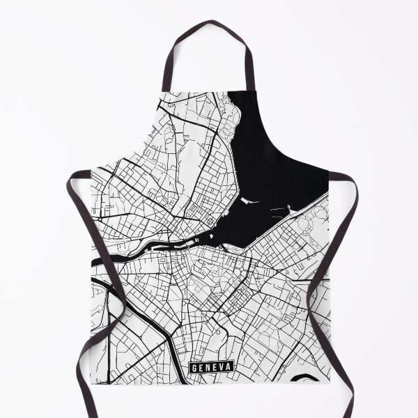 Artikelvorschau, Geneva, Switzerland Street Map entworfen und verkauft von InkistPrints.