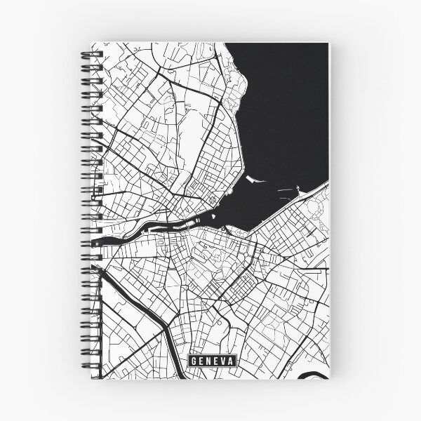 Artikelvorschau, Geneva, Switzerland Street Map entworfen und verkauft von InkistPrints.