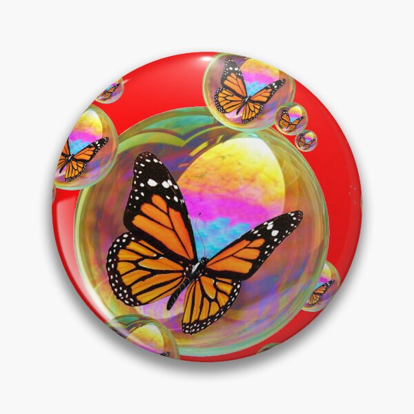 Item preview, SOAP BUBBLES MONARCHS RED PATTERN ABSTRACT ART  designed and sold by sharlesart.