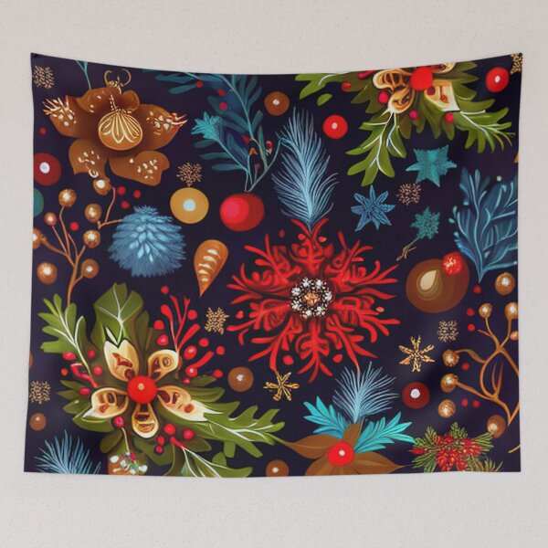 Item preview, Christmas pattern flower design designed and sold by XmasPatterns.