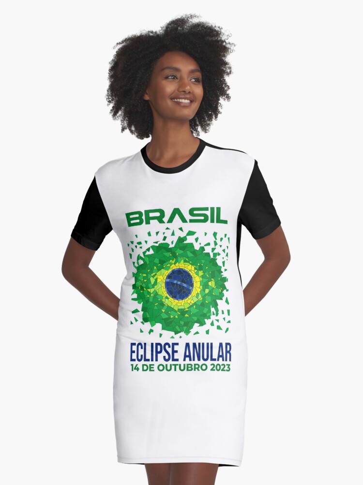 Graphic T-Shirt Dress, Brazil Annular Eclipse 2023 designed and sold by Eclipse2024