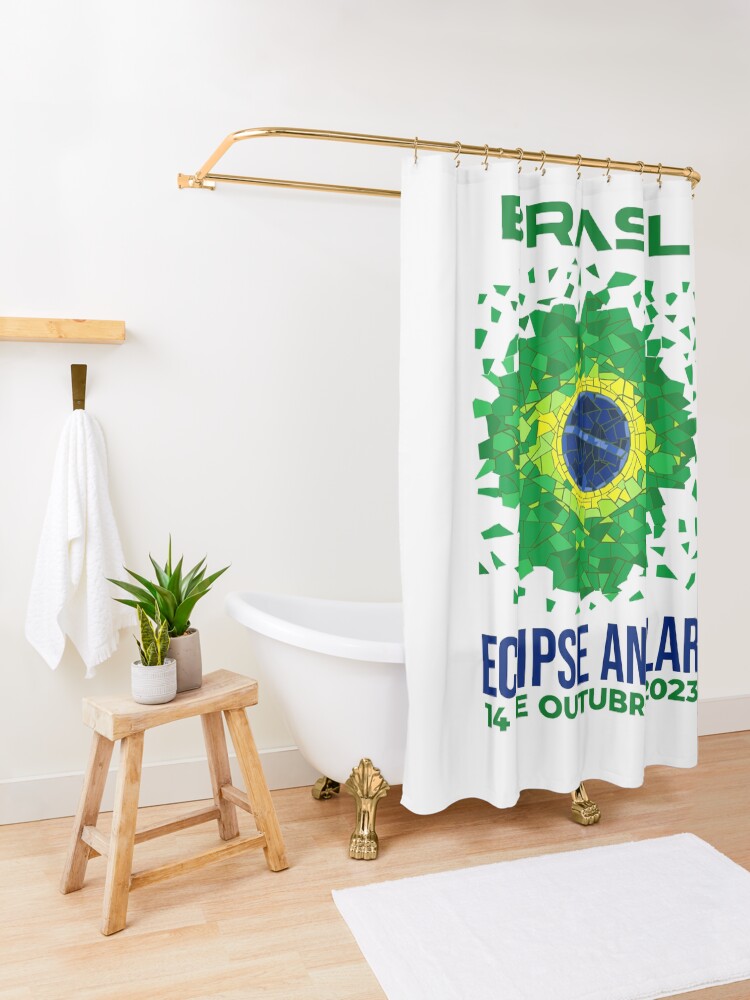 Thumbnail 3 of 5, Shower Curtain, Brazil Annular Eclipse 2023 designed and sold by Eclipse2024.